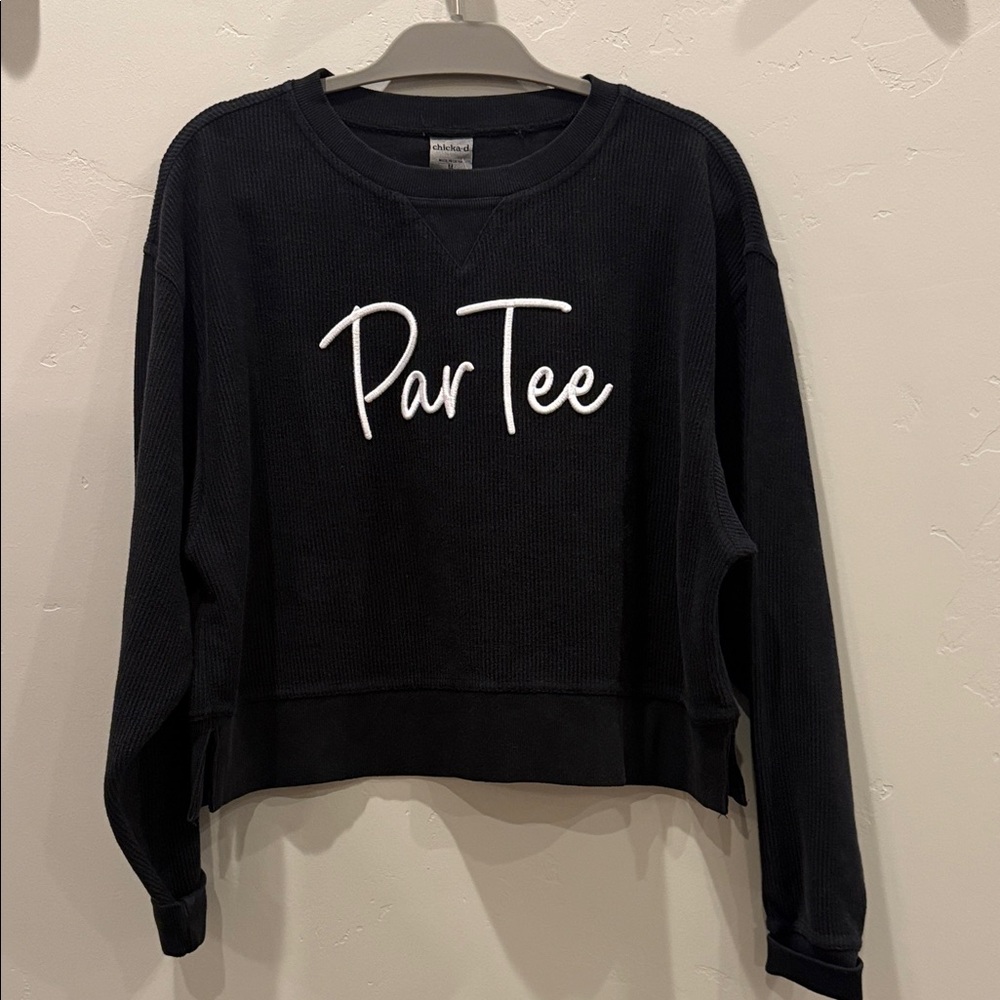 NEW! Shop RedBird embroidered ParTee Ribbed Cropped Sweatshirt